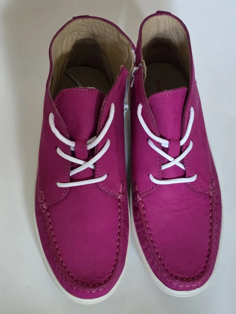 Marc Joseph NY Fuchsia Suede Moccasin Booties Girls Size 3 Youth NEW